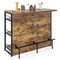 4-Tier Metal Frame Kitchen Island Table with Wine Storage Glass Holder and Comfortable Footrest